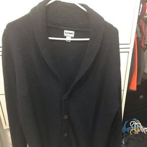 Blue button down sweater cardigan